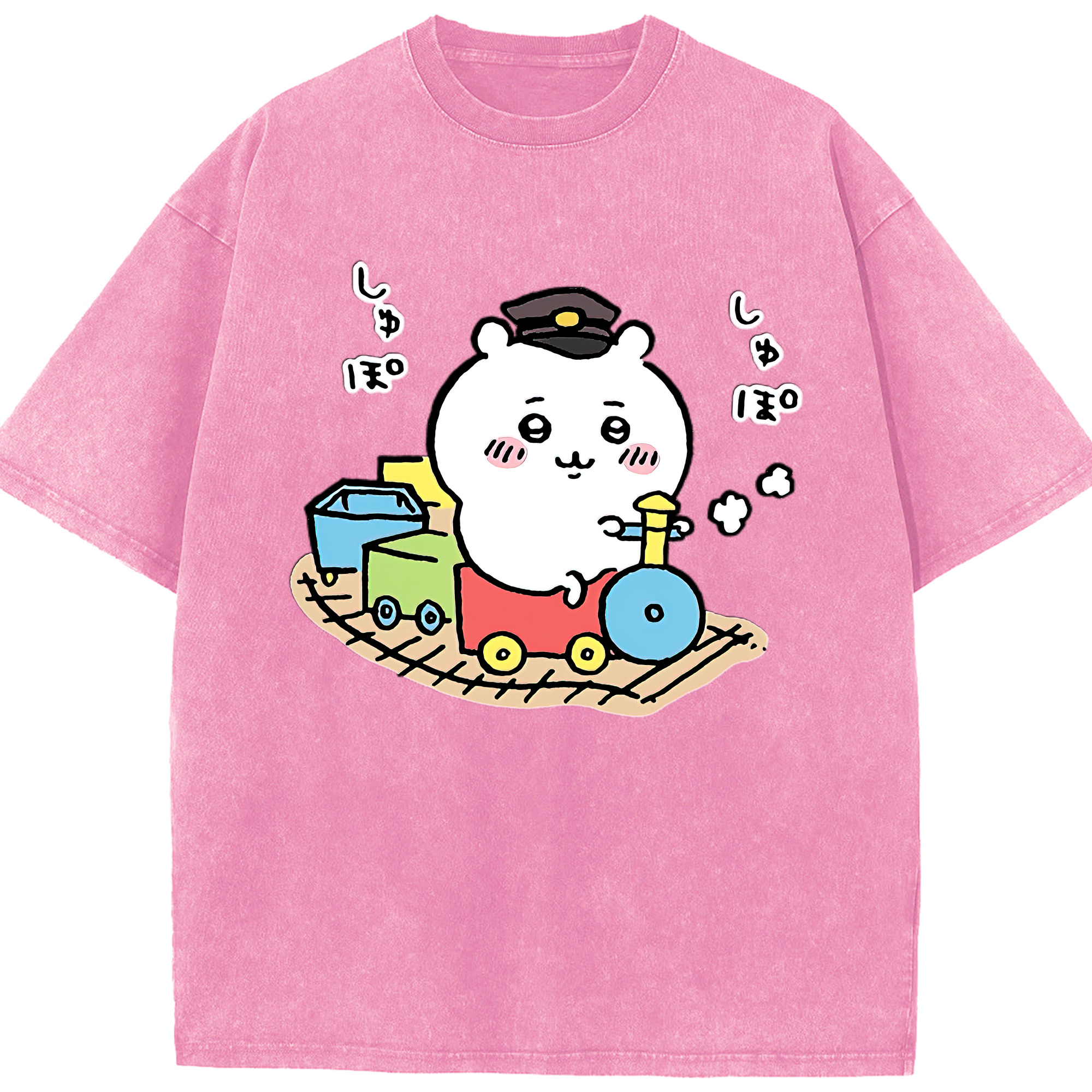 （画像用） ちいかわ ちいかわ Chii-kawa chiikawa 綿100% ヴィンテージ風 半袖Tシャツ（フロントプリント）